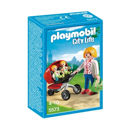 Мама с близнецами в коляске Playmobil