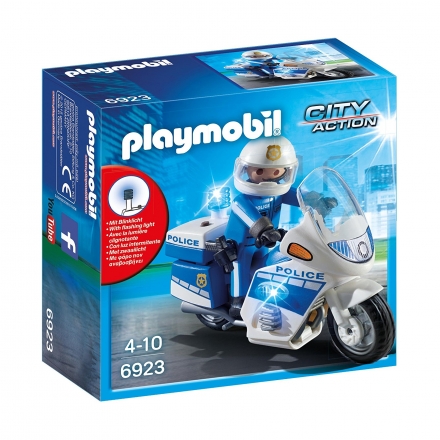 Полицейский мотоцикл Playmobil со светодиодом