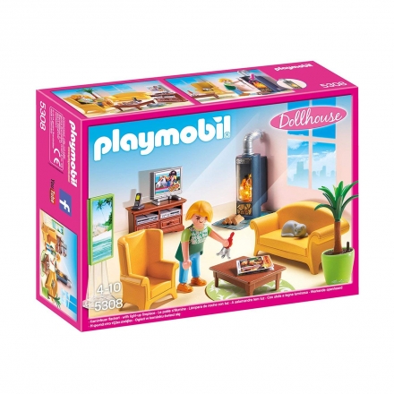 Гостиная с камином Playmobil