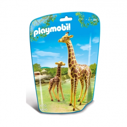 Жираф Playmobil со своим детенышем жирафом