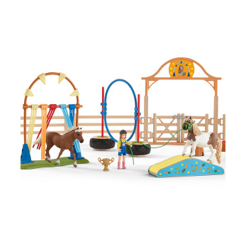 Набор Schleich Прыжки в конюшне