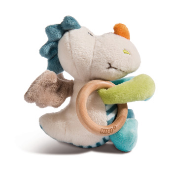 Мягкая игрушка Nici Дракон Драгилу с кольцом и колокольчиком, 15 см
