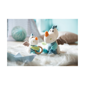 Мягкая игрушка Nici Дракон Драгилу с кольцом и колокольчиком, 15 см