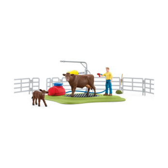 Набор Schleich Весёлая мойка для коровы