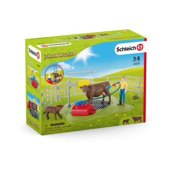 Набор Schleich Весёлая мойка для коровы