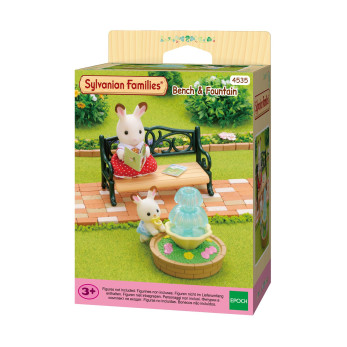 Набор Sylvanian «Фонтан и скамейка»