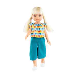 Кукла Вирхи в топе с треугольниками, 32 см