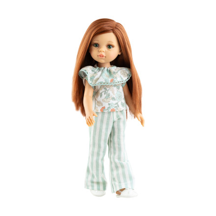 Кукла Анхела в полосатых брюках, 32 см