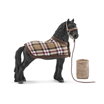 Набор Schleich Фризский жеребец с попоной и кормом